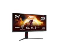 AOC CU34G4ZCA Monitor 34 Pulgadas 240Hz Panel Fast VA, 1ms GtG, HDR400, Adaptive Sync, Altura Ajustable, (3440x1440 HDMI 2X 2.1 DP 1x 1.4 USB Hub) Negro