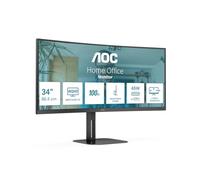 Monitor Profesional Ultraparonámico Curvo AOC CU34V5C/BK 34'/ WQHD/ Multimedia/ Negro