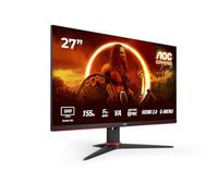 AOC Gaming Q27G2E/BK - Monitor QHD de 27", 155 Hz, 1 ms MPRT, Plano, FreeSync Premium (VA, 2560x1440, HDMI, DisplayPort) negro/rojo