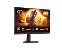 AOC Gaming Q27G4ZR - Monitor Quad HD de 27 Pulgadas, 240 Hz, 1 ms, compatibilidad G-Sync, HDR400 (2560 x 1440, 2X HDMI 2.0, DisplayPort 1.4) Negro-Rojo