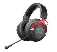 AOC GH401 - Auriculares inalámbricos de juego para PC, PS4 / PS5, Xbox, Switch, toma de 3,5 mm, 16 horas de duración de la batería, negro