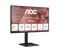 AOC Monitor 27E4U FHD de 24 Pulgadas, 120 Hz, IPS, 1 ms MPRT, sincronización adaptativa, Modo HDR, Ajuste de Altura (1920 x 1080, HDMI 1 x 1.4, DP 1 x 1.2, USB Hub) Negro
