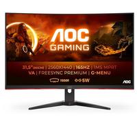 AOC Monitor Gaming CQ32G2SE- 32" Curved 1500R QHD, 165Hz, 1ms, VA, FreeSync Premium, 2560x1440, 250 cd/m, HDMIx2, Displayport 1x1.4