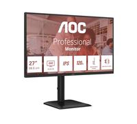 AOC Monitor QHD Q27E4U de 27 Pulgadas, 120 Hz, IPS, 1 ms MPRT, sincronización adaptativa, Modo HDR, Ajuste de Altura (2560 x 1440, HDMI 2.0, DP 1.2, USB Hub) Negro