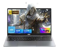AOC Ordenador Portatil con In-Tel N97 (hasta 3,6 GHz), 16GB DDR4 512GB SSD Expansión 2TB Laptop, Computadora WiFi/BT5.1, USB3.2, HDMI,Tipo C,1080P Portátil Versión Profesionales (15,6 Pulgada)
