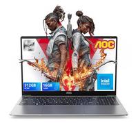AOC Ordenador Portatil Twin Lake-N150(Mejor Que Celeron) 16GB RAM 512GB SSD Expansión 2TB Laptop CPU hasta 3,6 GHz,USB3.2, HDMI, 15,6" Notebook 1080P Versión 2025
