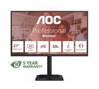 AOC Q27E4U 27" QHD 120Hz IPS Altura Ajustable Altavoces Low Blue Light VESA USB