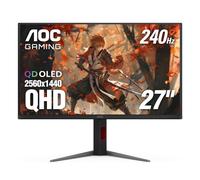 AOC Q27G4ZD 27" QD OLED Gaming Monitor, QHD 2560 x 1440, 240Hz 0.03ms, HDMI 2.0 x2, Display Port x2, G-Sync Compatible, Consola Gaming Ready, 3-Year Zero-Bright-Dot