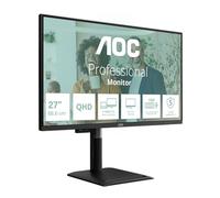 AOC Q27P4CV - Monitor 27 Pulgadas WQHD USB-C, 120Hz, IPS, 4 ms GtG, Adaptive Sync., HDR, Altura Ajustable, Altavoces (2560x1440, 1x HDMI 2.0, 1x DP 1.4, USB-Hub), Negro