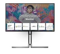 AOC U27U3CV Monitor 27 Pulgadas 60Hz Panel Nano IPS, 4ms GtG, VESA HDR400 (Certified), Altavoces, Altura Ajustable, (3840x2160 HDMI 2X 2.0 DP 1x 1.4 USB Hub) Negro/Plateado