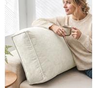 Aocase Cojín de Respaldo para Sofá, Almohada de Lectura Desmontable 60-100cm - Cómodo CojíN del Respaldo del Cabecero,Blanca,80×45×12cm