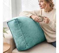 Aocase Cojín de Respaldo para Sofá, Almohada de Lectura Desmontable 60-100cm - Cómodo CojíN del Respaldo del Cabecero,Blue Green,90×45×12cm