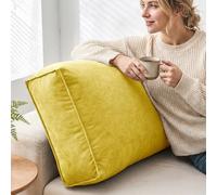 Aocase Cojín de Respaldo para Sofá, Almohada de Lectura Desmontable 60-100cm - Cómodo CojíN del Respaldo del Cabecero,Amarillo,80×45×12cm