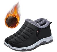Aocase Zapatillas Cómodas Ancho Especial Botas Mujer Invierno Forradas con Pelo Casual Calzado Corto Botas Caliente Comodo Moda Zapatillas de Senderismo Zapatos Trekking,Men's Black,44/270mm