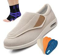 Aocase Zapatos Diabéticos Respirable Zapatos de Invierno para Ancianos con pies hinchados Pantuflas Hombre De Forro Suave Invierno Calientes Zapatos Osteoartritis Hombre,Beige,39 EU