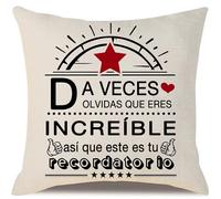 Aocaso Funda de cojín para Mamá Papá Hija Hijo Hermana Amigos Abuela Abuelo Mujeres Hombres Niñas Niños Regalo Inspirador para Cumpleaños Graduación Día de la Madre Día del Padre Navidad(D)