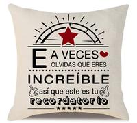 Aocaso Funda de cojín para Mamá Papá Hija Hijo Hermana Amigos Abuela Abuelo Mujeres Hombres Niñas Niños Regalo Inspirador para Cumpleaños Graduación Día de la Madre Día del Padre Navidad (E)