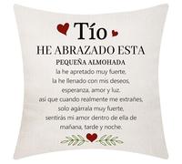 Aocaso Regalo para el tío de la Sobrina Sobrino tío Funda de cojín para el cumpleaños Día del Padre Año Nuevo (Tío)