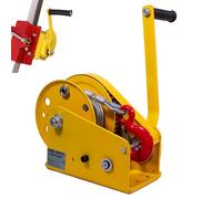 Aocay Cabrestante Manual Pequeño, 1200lbs/2600lbs Cabestrante Manual con Elevación Descenso Freno, Polipasto Manual con Cable de Acero Engrosado para Tirar Levantar Automóviles Barcos(2600lbs,20m)