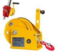 Aocay Cabrestante Manual Pequeño, 1200lbs/2600lbs Cabestrante Manual con Elevación Descenso Freno, Polipasto Manual con Cable de Acero Engrosado para Tirar Levantar Automóviles Barcos(1200 lbs,30m)