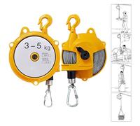 Aocay Spring Balancer Retráctil, Equilibrador de Resorte Retráctil con 1.5m Cable Acero, Balanceador de Resorte Retráctil para Línea de Montaje para Colgar y Fijar Herramientas(3-5kg)