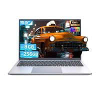 AocBook Computadora portátil de 15.6 pulgadas, 3050E de doble núcleo, 8 GB de RAM, SSD de 256 GB, pantalla IPS 1080P, teclado retroiluminado con huellas dactilares, portátil ligero para trabajo y
