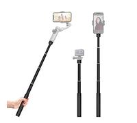 Aochuan Varilla de extensión de aluminio E10 de 28.7 pulgadas ajustable compatible con cardán de 3 ejes, cámara de acción, cámara con poste extensible de rosca de 1/4 pulgadas para videografía