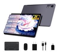 AOCWEI 2023 Android 13 2K Tablet 11 Pollici 16GB RAM+256GB ROM (TF 512GB)|5G WiFi |Bluetooth 5.0 |Octa Core |2.0Ghz |8600mAh| 2000 * 1200pixels |5+13MP+2MP |Tablet con Tastiera e Mouse- Grigio
