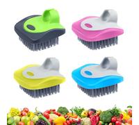 Aodaer 4 Piezas de Cepillo de Verduras Cepillo depurador de Patatas Cepillo de Silicona Duro y Suave Lado Herramientas de Limpieza de Frutas para Verduras delicadas o de Piel Dura