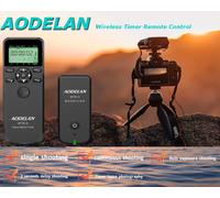 AODELAN-temporizador remoto inalámbrico y disparador de obturador de cámara LCD para cámaras Canon, Nikon, Sony, Fujifilm Panasonic seleccionadas With F8 Cable