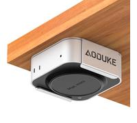 AODUKE Soporte de aleación de aluminio para Mac mini M4 Under Table Bracket, 2024 Mac mini M4 Pro Wall Mount Stand, Hanging Rack Compatible con VESA Hole Monitor Mount or Plaster Wall, Dock