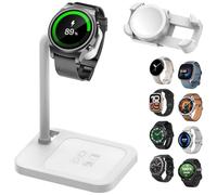 AODUKE Soporte universal de carga para reloj inteligente para Google/Huawei/Garmin/Pixel/Diesel/Fossil/Fitbit/Skagen/Michael/Samsung Galaxy Watch Cargador Station Soporte (02S-W)