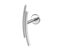 AoedeJ G23 - Pendientes de tuerca de titanio con rosca interna de 16 g, parte trasera plana, circonita cúbica pequeña, nariz pequeña, hélice, cartílago, tragus, caracola, labret, medusa, monroe