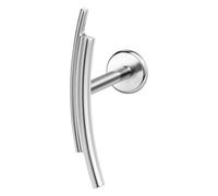 AoedeJ G23 - Pendientes de tuerca de titanio con rosca interna de 16 g, parte trasera plana, circonita cúbica pequeña, nariz pequeña, hélice, cartílago, tragus, caracola, labret, medusa, monroe