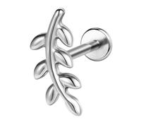 AoedeJ G23 - Pendientes de tuerca de titanio con rosca interna de 16 g, parte trasera plana, circonita cúbica pequeña, nariz pequeña, hélice, cartílago, tragus, caracola, labret, medusa, monroe