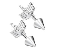 Aoedej Pendientes de tornillo de oro de 16 g para mujeres y hombres, aretes punk, aretes de acero quirúrgico, cartílago, caracola, tragus, hélice, piercing, 1.2*6mm, Acero inoxidable, No es una piedra