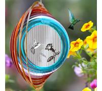 Aoedelyart Molinillo de Viento de colibrí con animaciones 3D para Patio y jardín, 12 Pulgadas, Regalo de colibrí para Mujeres, mamá, Abuela, Esposa, decoración de jardín al Aire Libre, Escultura