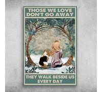 Aoevc Placa de metal con texto en inglés «Girl Basset Hound Those We Love Don't Go Away They Walk Beside Us Everyday», para decoración de pared, hogar, bar, hombre, cueva, comedor, garaje, 8 x 12