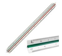 AOEVUIR 1 Pcs Regla de escala de plástico, escala triangular regla de 30 cm, escala triangular, escalas métricas 1:20 1:25 1:50 1:75 1:100 1:125/1:100 1:200 1:250 1:300 1:400 1:500