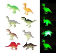 AOEVUIR 12 Pcs Figuras de Dinosaurios Luminosos Juguetes para Fiestas Que Brillan en la Oscuridad Obsequios Realistas para Niños y Niñas Minifiguras de Dinosaurios
