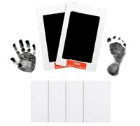 AOEVUIR 2 Pcs Huellas Bebe Recien Nacido Almohadillas de Tinta de Manos y Pies Bebé Sin Tacto Kit Huella del Mascota Regalo De Bautizo