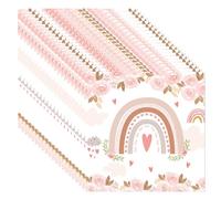AOEVUIR 40 Pcs Servilletas de Arcoíris Servilletas Florales Desechables de Papel para Niñas Niños Decoración de Fiesta Baby Shower Cumpleaños