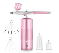 Aofesel Pistola de aerógrafo portátil de mano, recargable, mini aerógrafo con compresor, perfecto para maquillaje, graffiti, tatuajes, uñas, pintura facial, pintura artística, decoración de pasteles