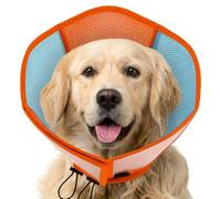 AOFITEE Cono de perro - Conos suaves para perros después de la cirugía, conos cómodos para que los perros grandes dejen de lamer, collar de cono suave ajustable para perro, collar electrónico
