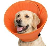 AOFITEE Cono grande para perro, collar de cono suave para después de la cirugía, collar electrónico ajustable para dejar de lamer, cómodo collar isabelino para perros medianos y grandes, azul L