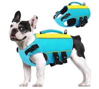 AOFITEE Ripstop Chaleco Salvavidas para Perros pequeños, medianos y Grandes, Chaleco Salvavidas Reflectante para Perros para Nadar en Barco, Chaleco Salvavidas Ajustable con asa de Rescate y