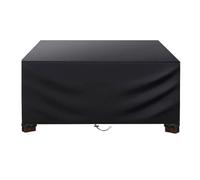 AOFOAE Funda Muebles Exterior Impermeable 210x90x75cm/Largo X Ancho X Alto Tela Oxford 420d, Anti Viento, Anti UV Funda Protectora Mesa Exterior Negro Funda Protectora Muebles Jardin