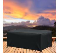 AOFOAE Funda Protectora Muebles Jardin 90x80x50cm/LxWxH Protector Mesa Exterior Fundas,600D Oxford en Revestimiento de PU Funda Muebles Jardin Rectangular para Mesas Sillas Sofás Mobiliario Exterior