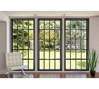 AOFOTO - Papel Pintado de Vinilo con diseño de Ventana para Negocios, Oficina o Ventana, diseño de Ventana Francesa