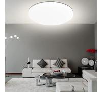 Aogled Luz de techo LED 18 W 1800 LM 4000 K Blanco Natural Redonda, Diámetro de 22 cm, Ángulo de haz de 180°, Lámpara de baño, Impermeable IP54, Lámpara de salón, Lámpara de techo, Adecuada para balcó